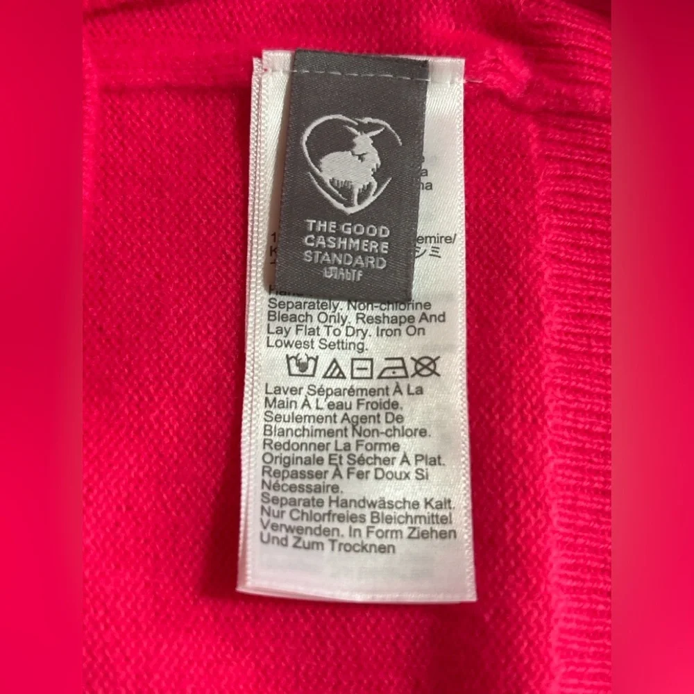 J.Crew 100% Cashmere Classic Fit Sweater Pink Medium NWT Fair Trade